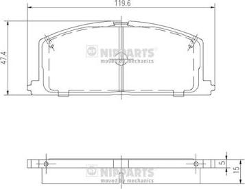 Nipparts J3602035 - Bremsbelagsatz, Scheibenbremse alexcarstop-ersatzteile.com