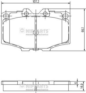 Nipparts J3602036 - Bremsbelagsatz, Scheibenbremse alexcarstop-ersatzteile.com