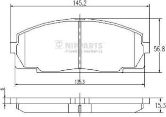 Nipparts J3602076 - Bremsbelagsatz, Scheibenbremse alexcarstop-ersatzteile.com