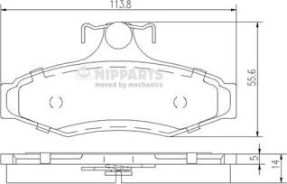 Nipparts J3610901 - Bremsbelagsatz, Scheibenbremse alexcarstop-ersatzteile.com