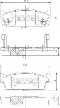 Nipparts J3611024 - Bremsbelagsatz, Scheibenbremse alexcarstop-ersatzteile.com