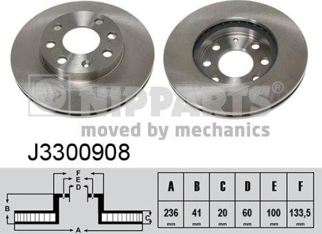 Nipparts J3300908 - Bremsscheibe alexcarstop-ersatzteile.com