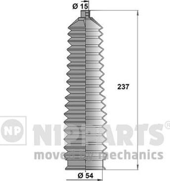 Nipparts J2840304 - Faltenbalgsatz, Lenkung alexcarstop-ersatzteile.com