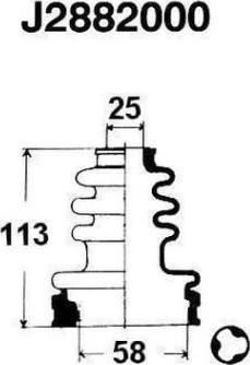 Nipparts J2882000 - Faltenbalg, Antriebswelle alexcarstop-ersatzteile.com