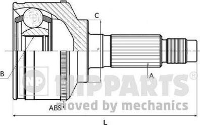 Nipparts J2822117 - Gelenksatz, Antriebswelle alexcarstop-ersatzteile.com