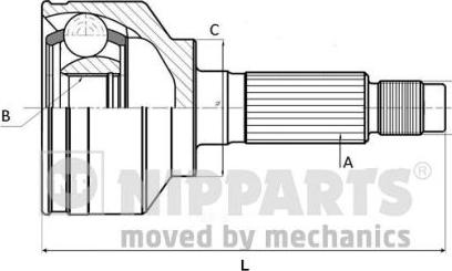 Nipparts J2821016 - Gelenksatz, Antriebswelle alexcarstop-ersatzteile.com