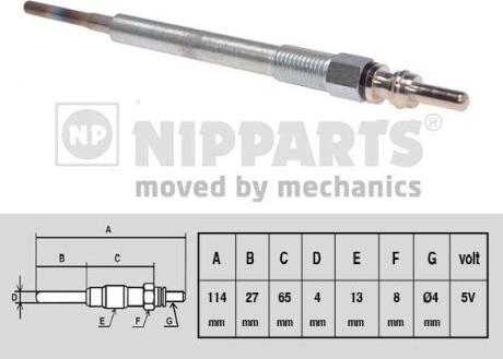 Nipparts N5713015 - Glühkerze alexcarstop-ersatzteile.com