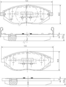 Nipparts N3600916 - Bremsbelagsatz, Scheibenbremse alexcarstop-ersatzteile.com