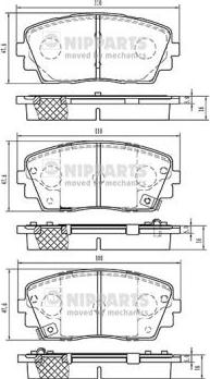 Nipparts N3600332 - Bremsbelagsatz, Scheibenbremse alexcarstop-ersatzteile.com