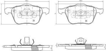 Nipparts N3603072 - Bremsbelagsatz, Scheibenbremse alexcarstop-ersatzteile.com