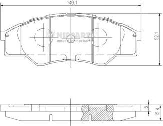 Nipparts N3602137 - Bremsbelagsatz, Scheibenbremse alexcarstop-ersatzteile.com