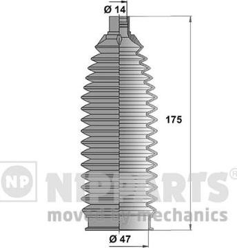 Nipparts N2845006 - Faltenbalgsatz, Lenkung alexcarstop-ersatzteile.com