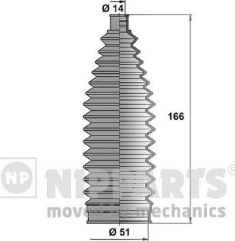 Nipparts N2845012 - Faltenbalgsatz, Lenkung alexcarstop-ersatzteile.com