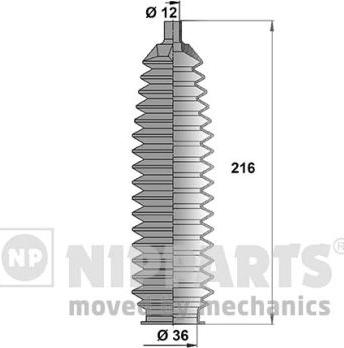 Nipparts N2841024 - Faltenbalgsatz, Lenkung alexcarstop-ersatzteile.com