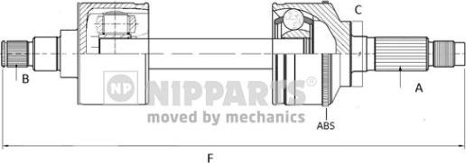 Nipparts N2812010 - Antriebswelle alexcarstop-ersatzteile.com