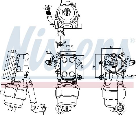 Nissens 91340 - Ölkühler, Motoröl alexcarstop-ersatzteile.com