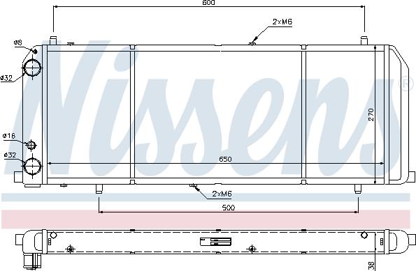 Nissens 604201 - Kühler, Motorkühlung alexcarstop-ersatzteile.com