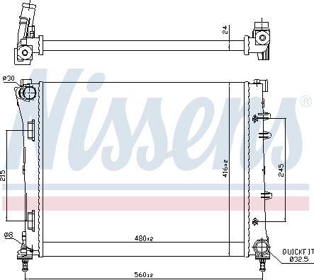 Nissens 693420 - Kühler, Motorkühlung alexcarstop-ersatzteile.com