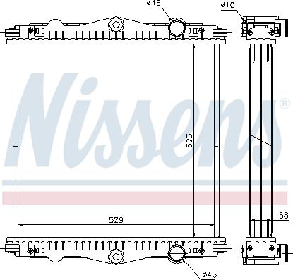 Nissens 614450 - Kühler, Motorkühlung alexcarstop-ersatzteile.com