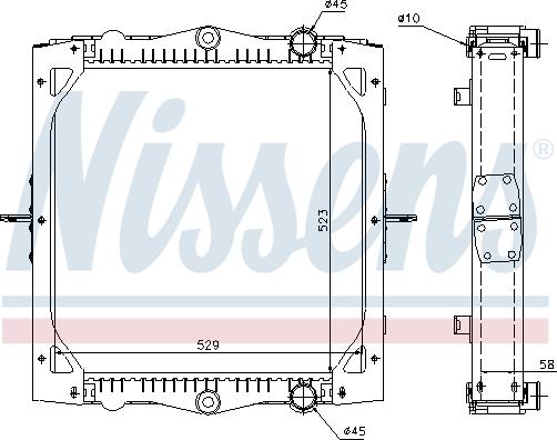 Nissens 61445A - Kühler, Motorkühlung alexcarstop-ersatzteile.com