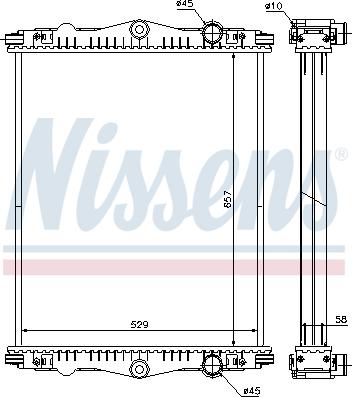 Nissens 614430 - Kühler, Motorkühlung alexcarstop-ersatzteile.com