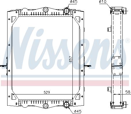 Nissens 61443A - Kühler, Motorkühlung alexcarstop-ersatzteile.com