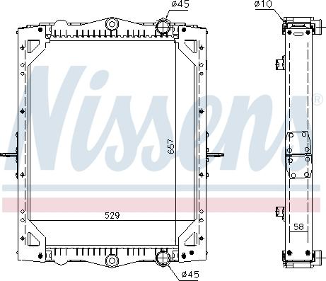 Nissens 61452 - Kühler, Motorkühlung alexcarstop-ersatzteile.com