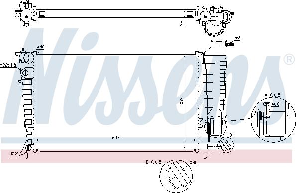 Nissens 697207 - Kühler, Motorkühlung alexcarstop-ersatzteile.com