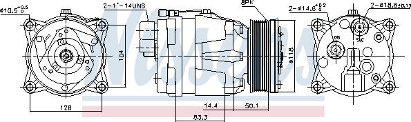 Nissens 89048 - Kompressor, Klimaanlage alexcarstop-ersatzteile.com