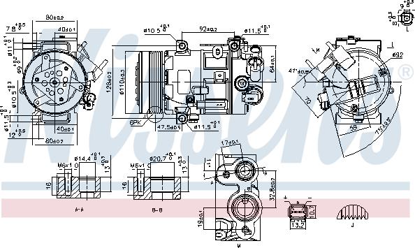 Nissens 890420 - Kompressor, Klimaanlage alexcarstop-ersatzteile.com