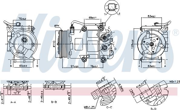 Nissens 890655 - Kompressor, Klimaanlage alexcarstop-ersatzteile.com