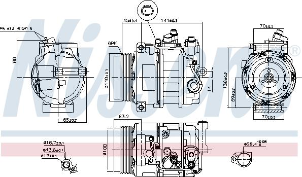 Nissens 890634 - Kompressor, Klimaanlage alexcarstop-ersatzteile.com