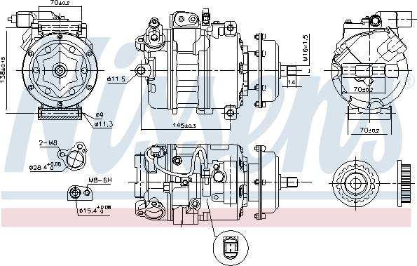 Nissens 890637 - Kompressor, Klimaanlage alexcarstop-ersatzteile.com