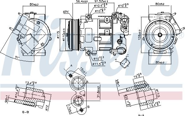 Nissens 890324 - Kompressor, Klimaanlage alexcarstop-ersatzteile.com