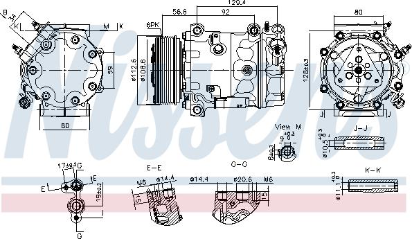 Nissens 890780 - Kompressor, Klimaanlage alexcarstop-ersatzteile.com