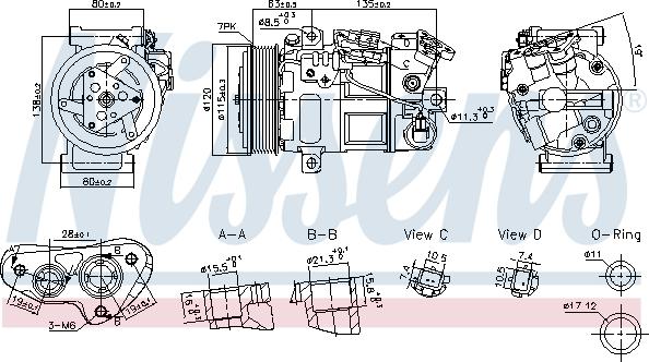 Nissens 891017 - Kompressor, Klimaanlage alexcarstop-ersatzteile.com