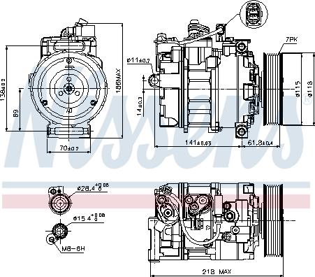 Nissens 89210 - Kompressor, Klimaanlage alexcarstop-ersatzteile.com