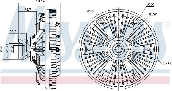 Nissens 86058 - Kupplung, Kühlerlüfter alexcarstop-ersatzteile.com