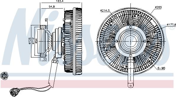 Nissens 86198 - Kupplung, Kühlerlüfter alexcarstop-ersatzteile.com