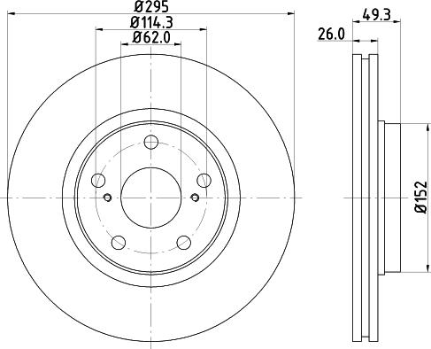 Nisshinbo ND1110K - Bremsscheibe alexcarstop-ersatzteile.com