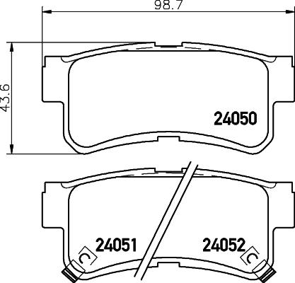 Nisshinbo NP6107 - Bremsbelagsatz, Scheibenbremse alexcarstop-ersatzteile.com