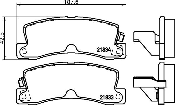 Nisshinbo NP1011 - Bremsbelagsatz, Scheibenbremse alexcarstop-ersatzteile.com