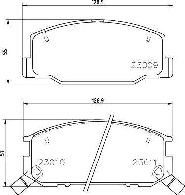 Nisshinbo NP1124 - Bremsbelagsatz, Scheibenbremse alexcarstop-ersatzteile.com