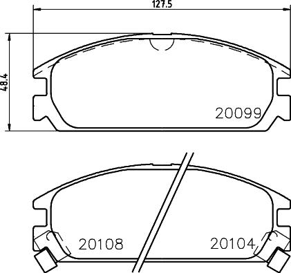 Nisshinbo NP8020 - Bremsbelagsatz, Scheibenbremse alexcarstop-ersatzteile.com