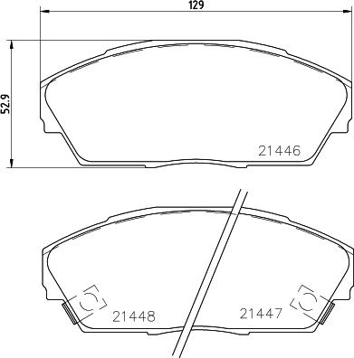 Nisshinbo NP8022 - Bremsbelagsatz, Scheibenbremse alexcarstop-ersatzteile.com