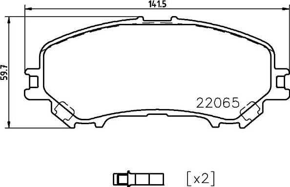 Nisshinbo NP2078 - Bremsbelagsatz, Scheibenbremse alexcarstop-ersatzteile.com