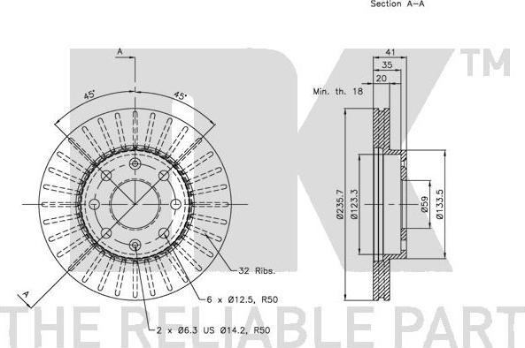 NK 315008 - Bremsscheibe alexcarstop-ersatzteile.com