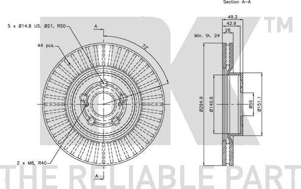 NK 204591 - Bremsscheibe alexcarstop-ersatzteile.com