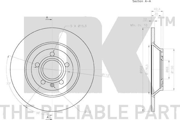 NK 3147148 - Bremsscheibe alexcarstop-ersatzteile.com