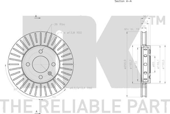 NK 2047157 - Bremsscheibe alexcarstop-ersatzteile.com